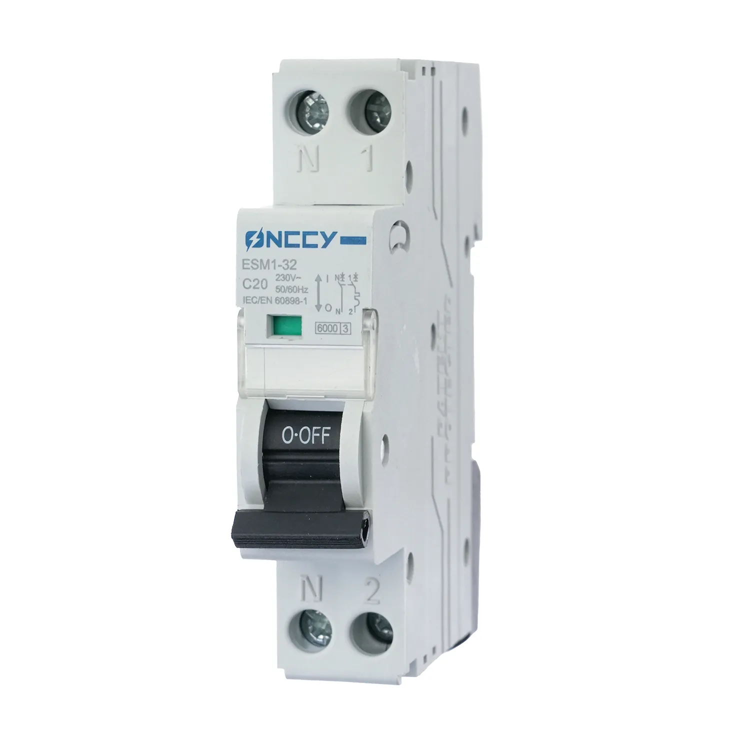 ESM1-32(1P+N) AC 断路器 C curve 415V 20A 4.5KA