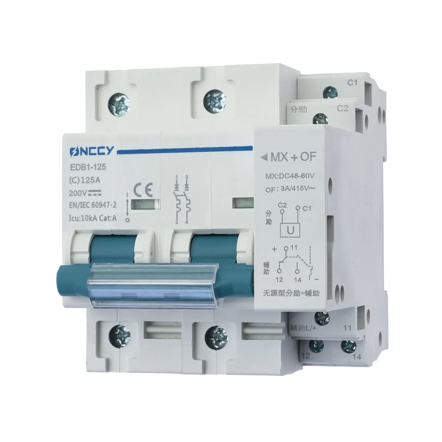 DC 断路器 2P 200VDC 125A with MX+OF