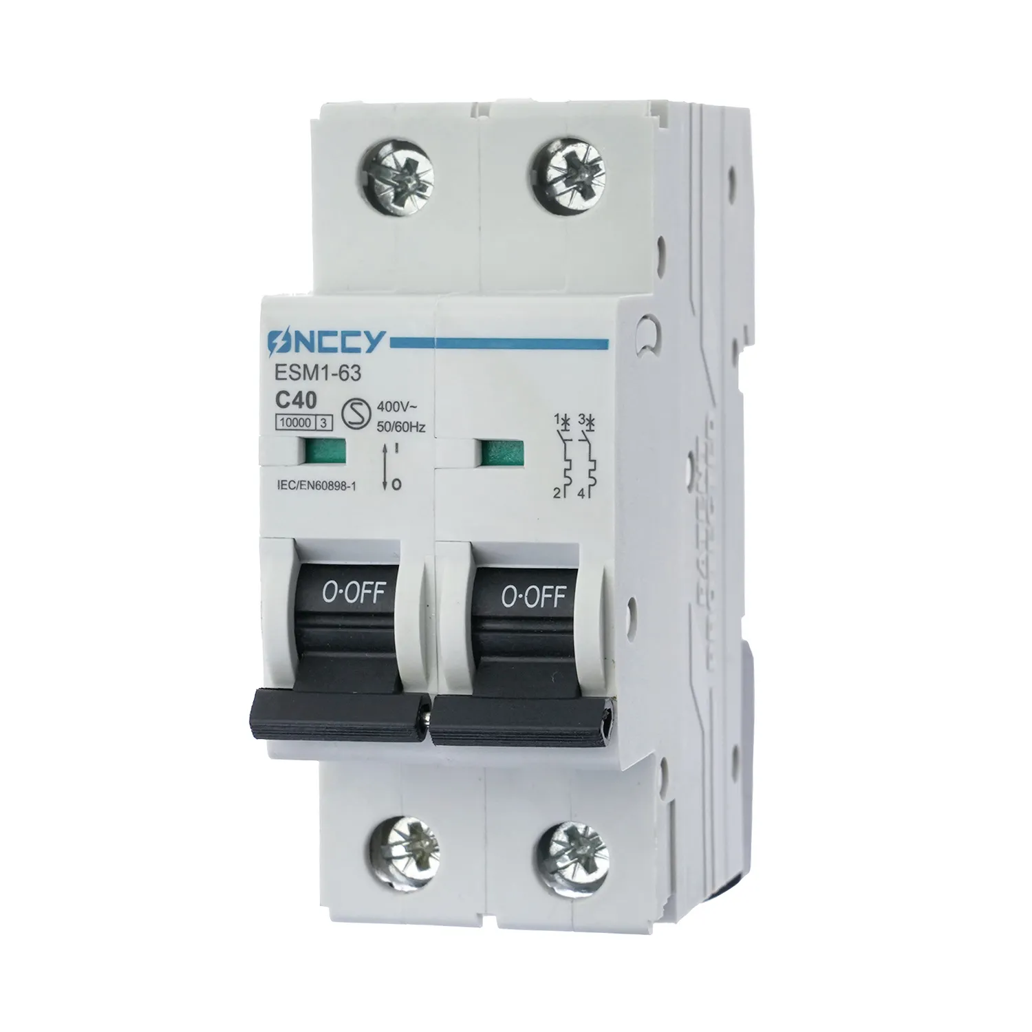 ESM1-63 AC 断路器 Curve C 40A 2P 10kA