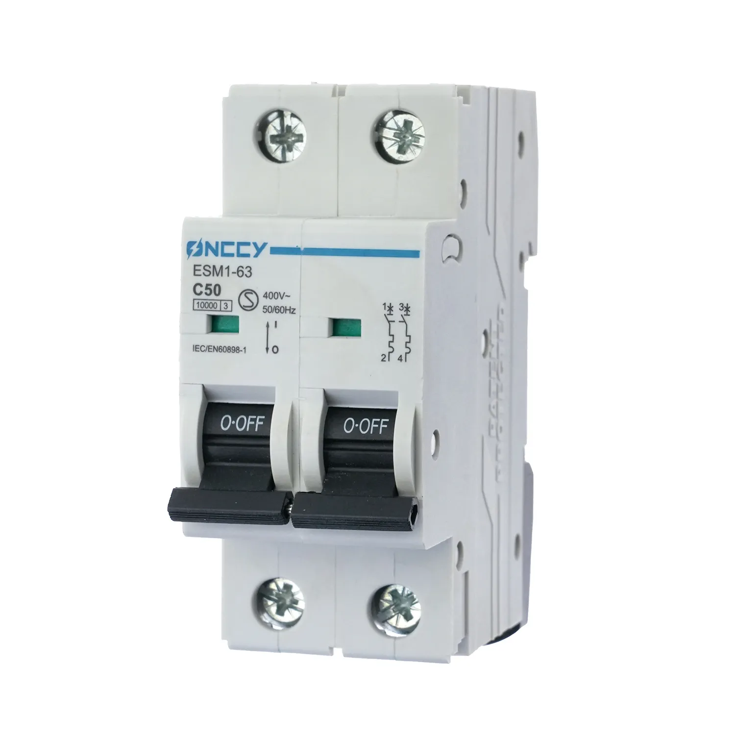 ESM1-63 AC 断路器 Curve C 50A 2P 10kA