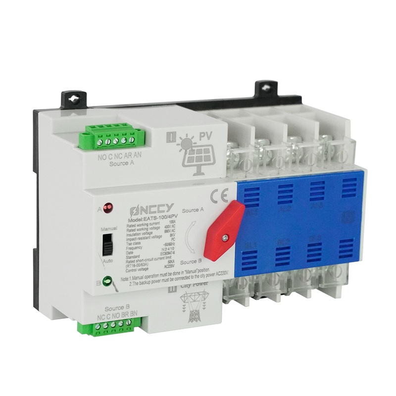 光伏 光伏 4P 100A 400V 双电源自动转换开关 3