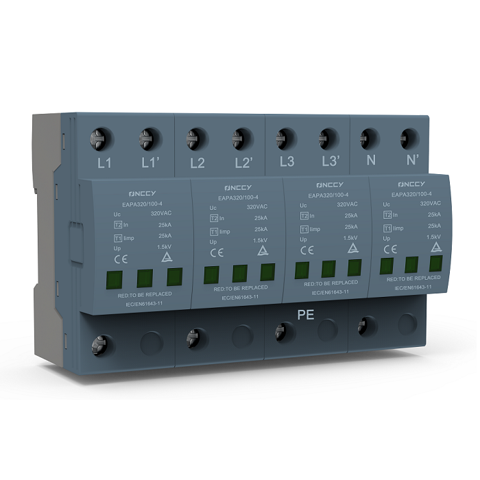 AC 浪涌保护器 浪涌保护器 440V T1+T2 100KA 4P